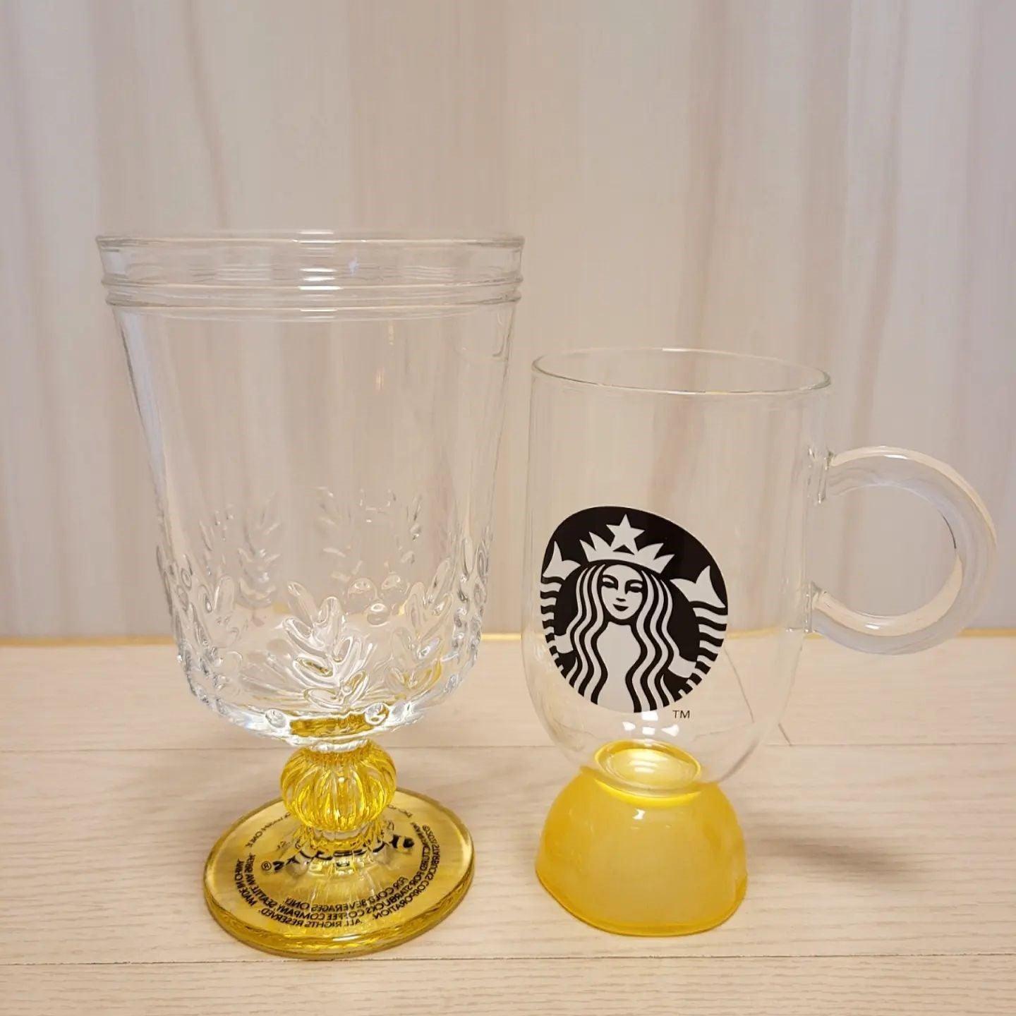 Ly Starbucks Flower Garden Yellow Handle Glass - Kallos Vietnam