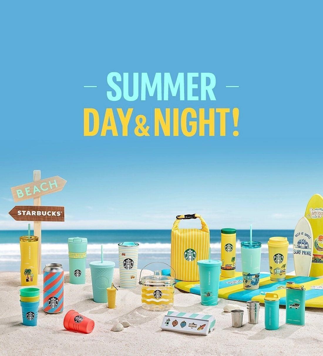 Mặt Starbucks Summer Party Night Glass Charm Set - Kallos Vietnam