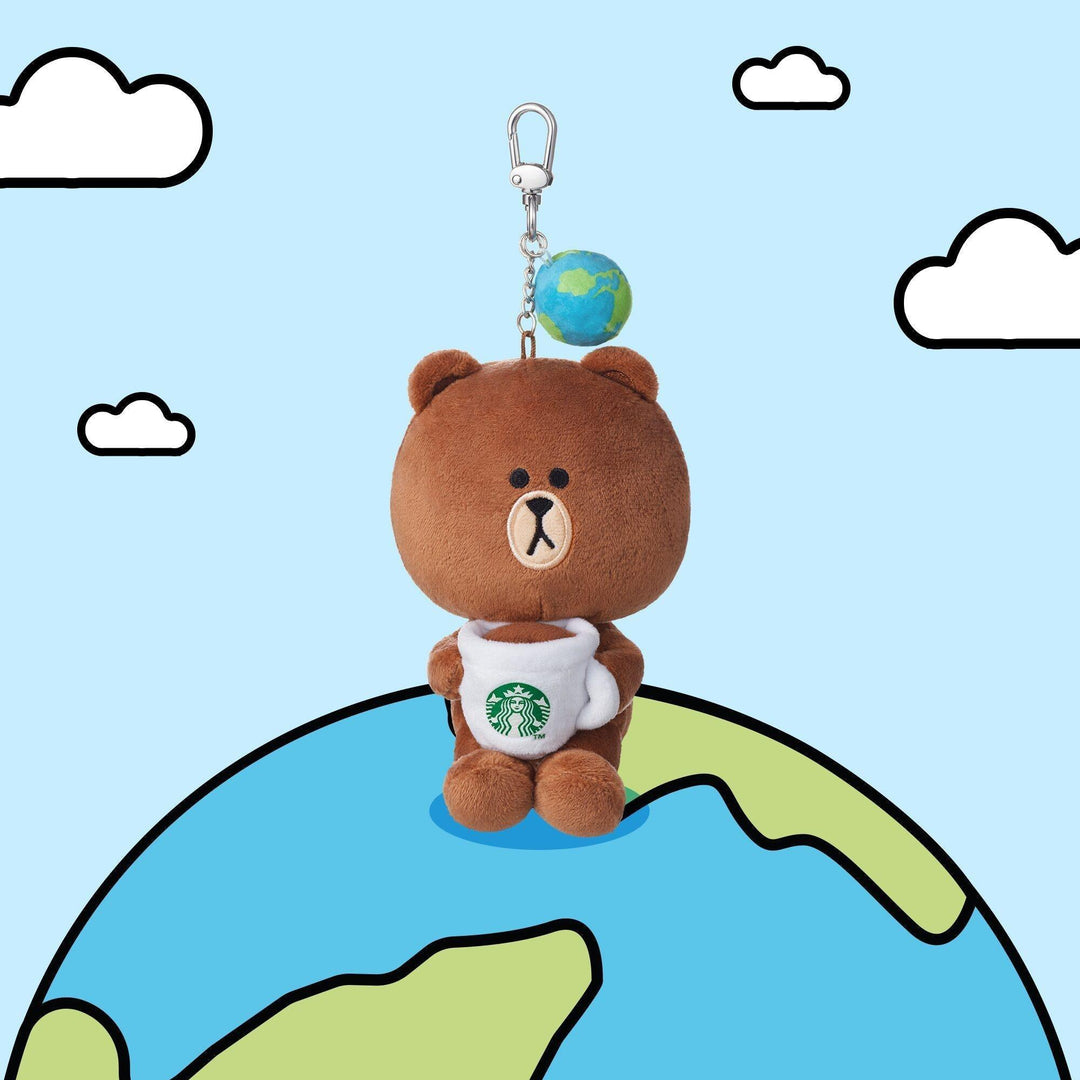 Móc Khoá Starbucks Line Friends Brown Earth Day Keychain - Kallos Vietnam