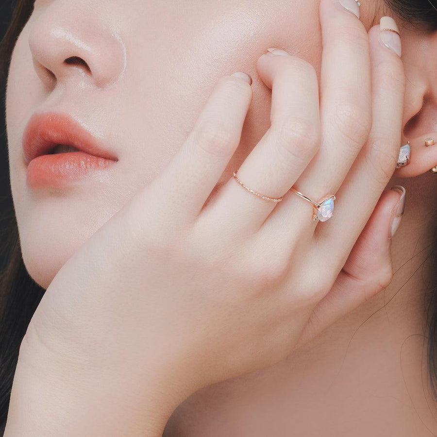 Nhẫn Wing Bling Natural Moonstone Selene Ring - Kallos Vietnam