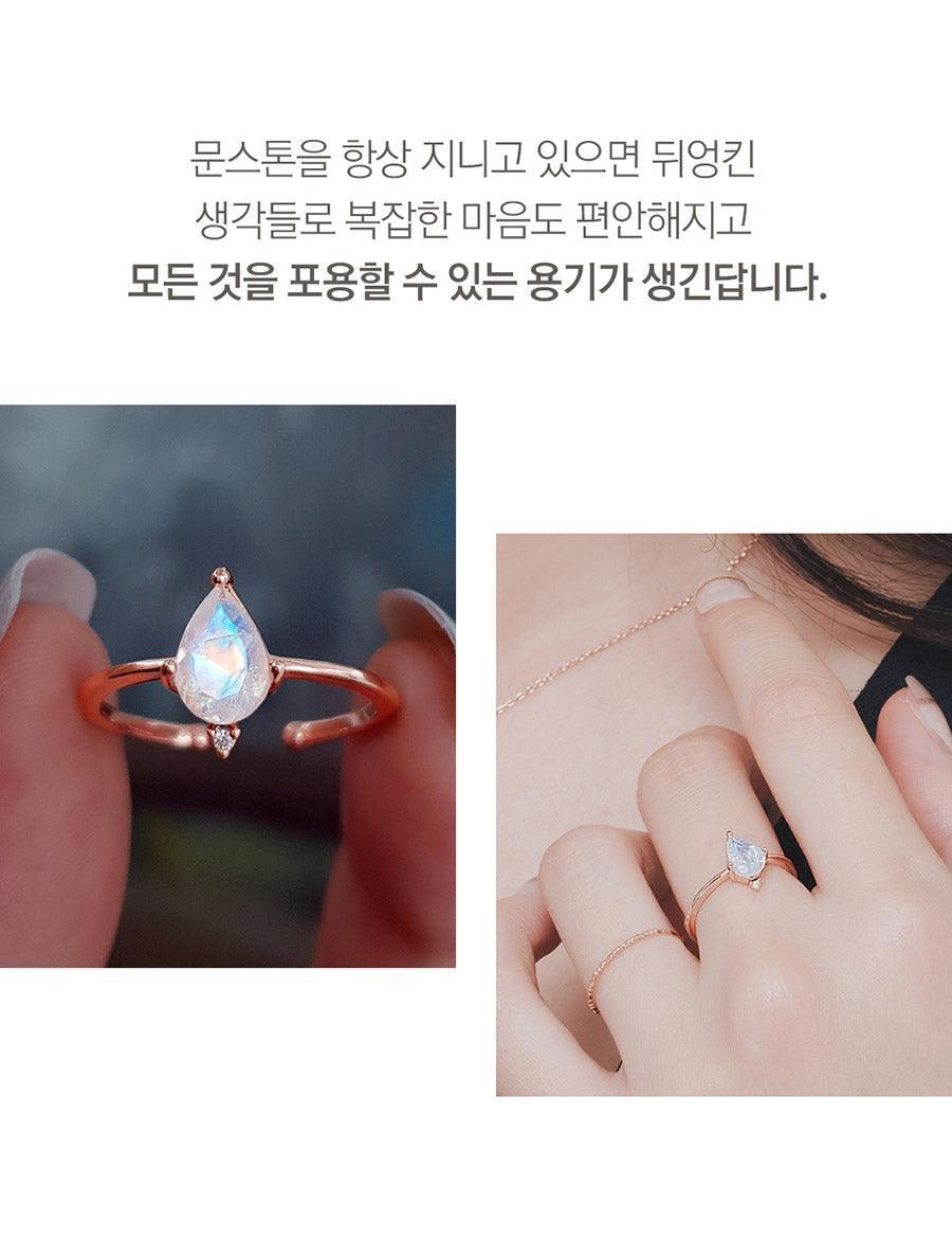 Nhẫn Wing Bling Natural Moonstone Selene Ring - Kallos Vietnam