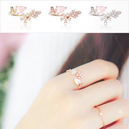 Nhẫn Wing Bling Rose Crystal Muse Ring - Kallos Vietnam