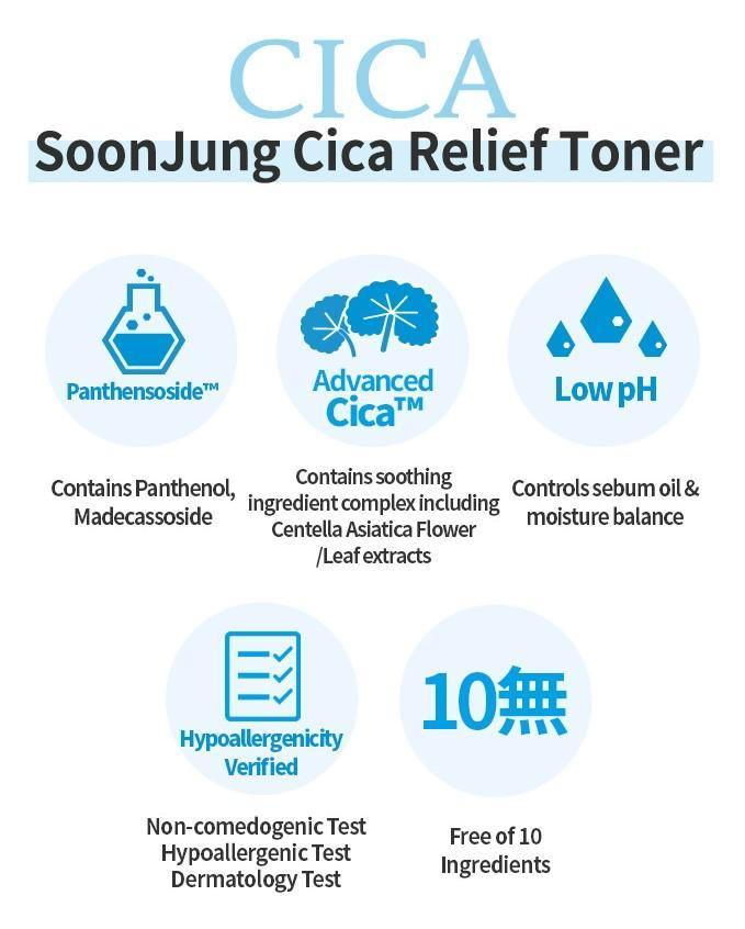 Nước Hoa Hồng Etude House Soon Jung Cica Relief Toner - Kallos Vietnam