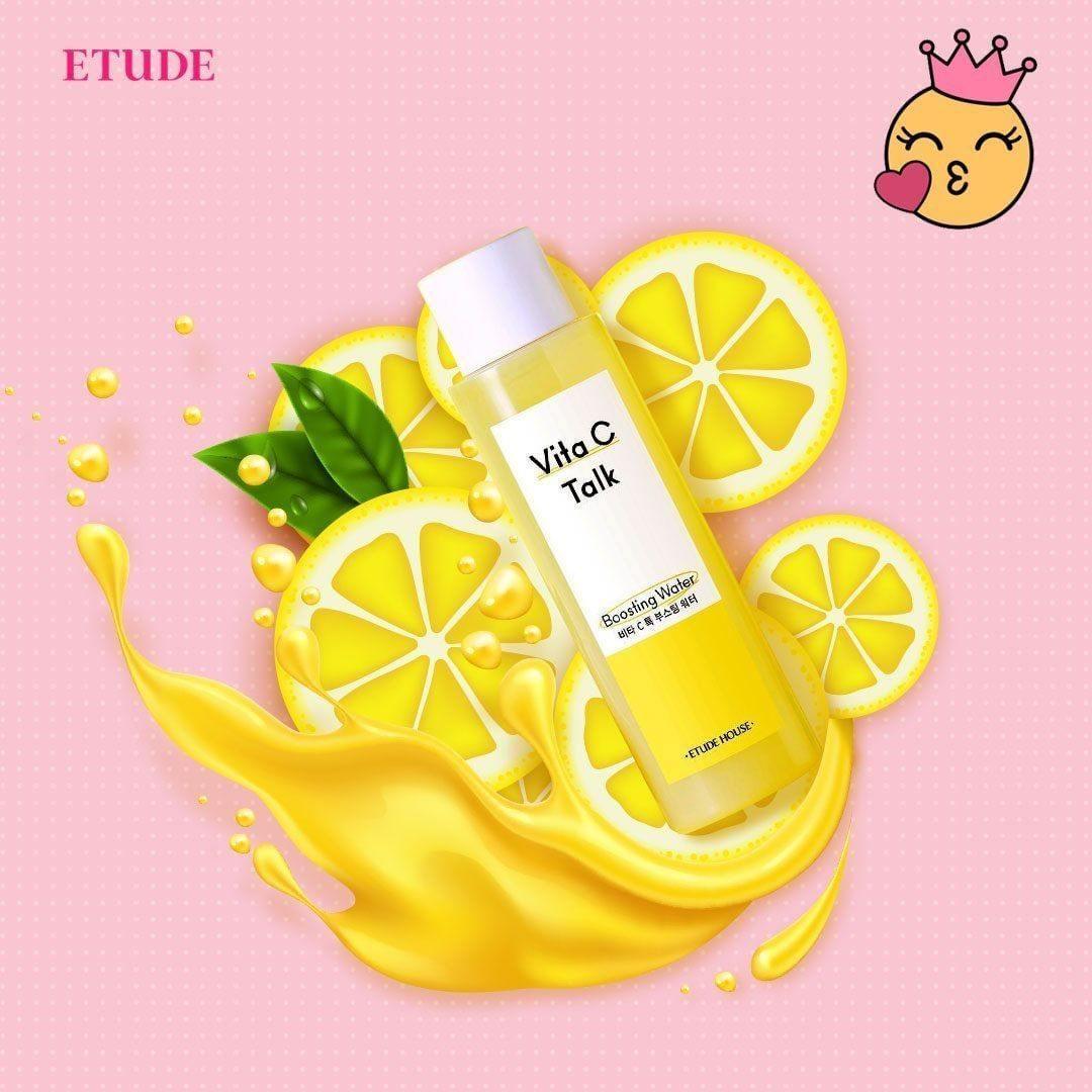 Nước Hoa Hồng Etude House Vita C Talk Boosting Water - Kallos Vietnam