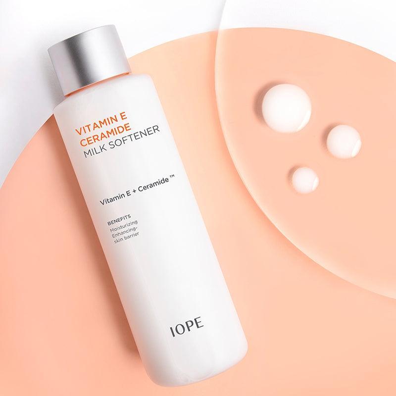 Nước Hoa Hồng IOPE Vitamin E Ceramide Milk Softener - Kallos Vietnam