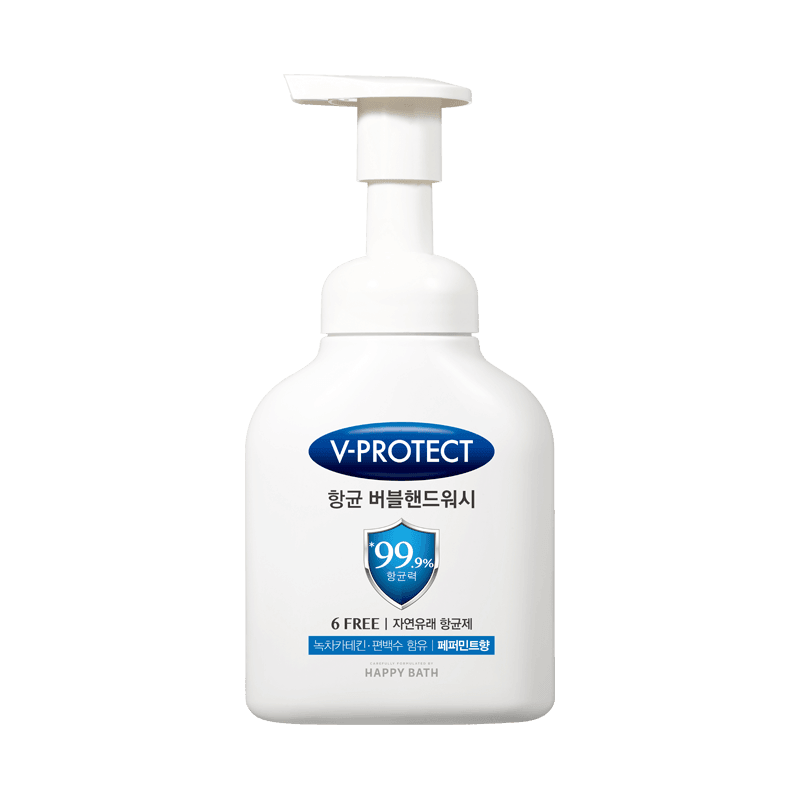 Nước Rửa Tay Happy Bath V-Protect Antibacteria Bubble Handwash - Kallos Vietnam