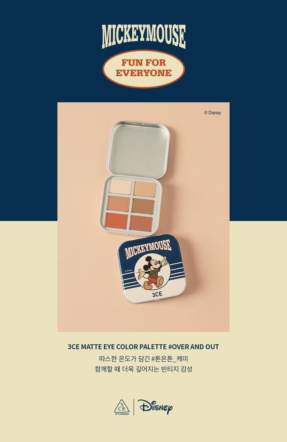 Phấn Mắt 3CE Disney Mickey Mouse Matte Eye Color Palette - Kallos Vietnam