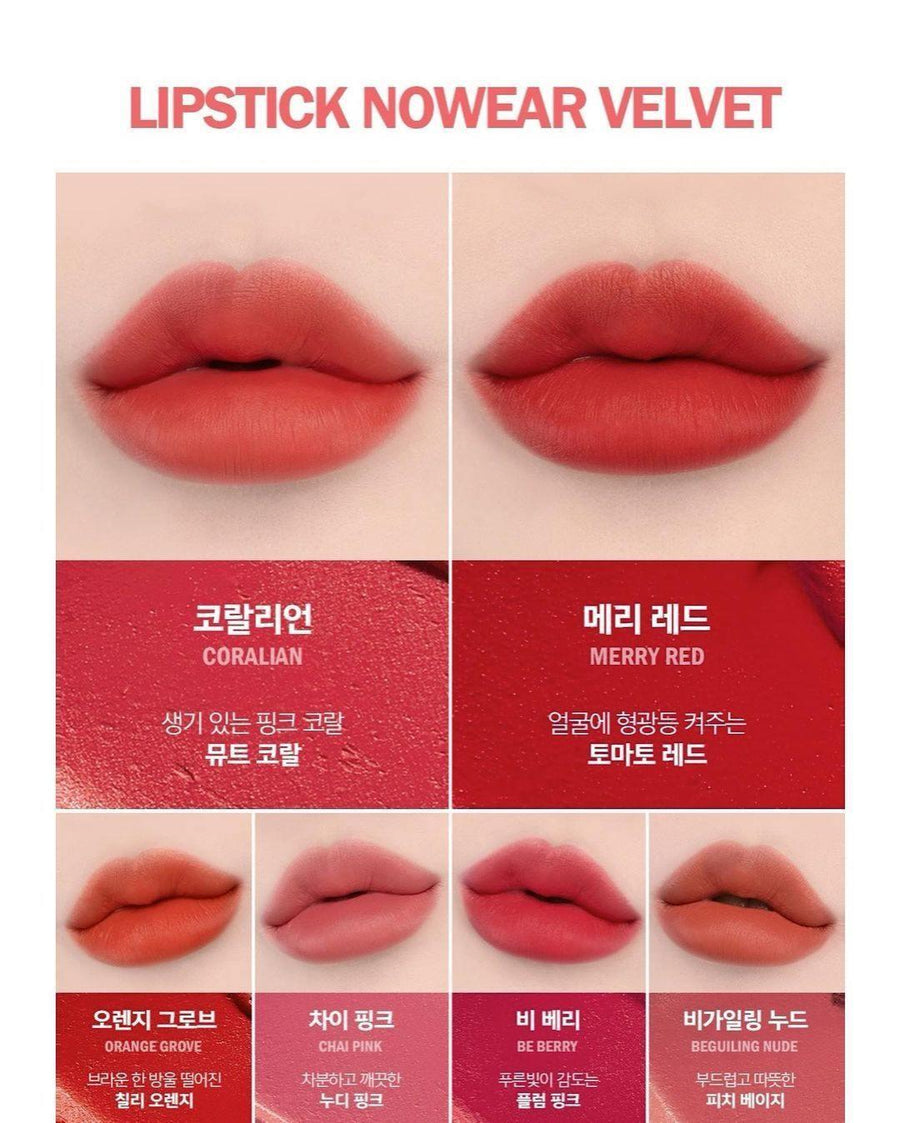 Son Espoir Lipstick Nowear Velvet - Kallos Vietnam