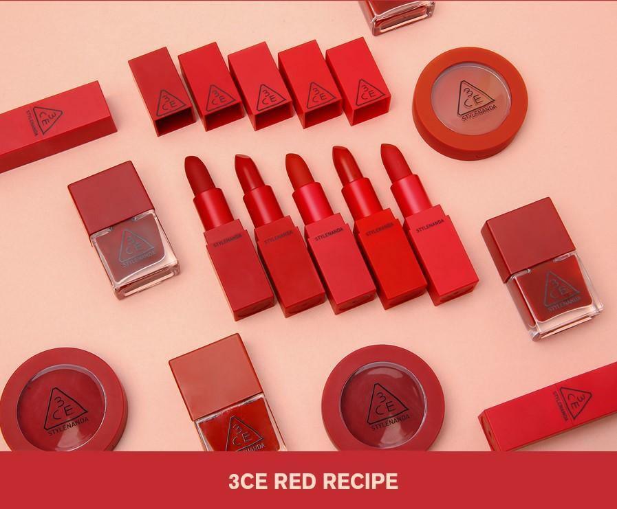 Sơn Móng 3CE Red Recipe Long Lasting Nail Lacquer - Kallos Vietnam