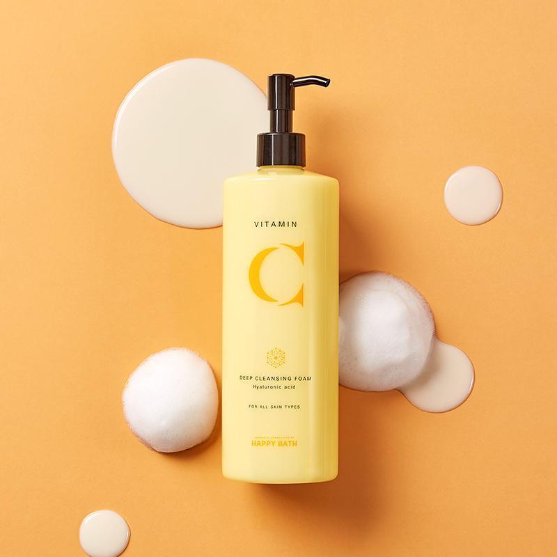 Sữa Rửa Mặt Happy Bath Vitamin C Hyaluron Deep Cleansing Foam - Kallos Vietnam