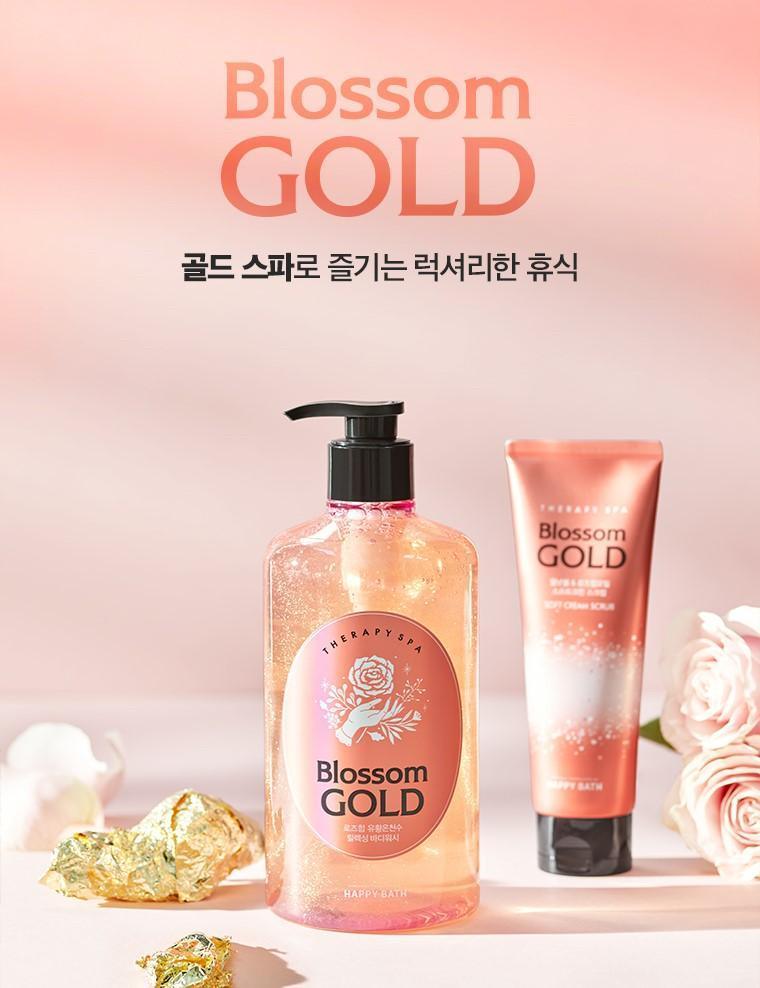 Sữa Tắm Happy Bath Therapy Spa Blossom Gold Rosehip Oil Bodywash - Kallos Vietnam