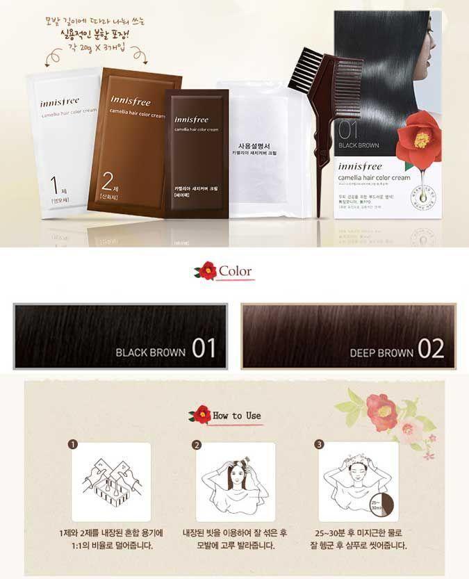 Thuốc Nhuộm Tóc Innisfree Camellia Hair Color Cream - Kallos Vietnam