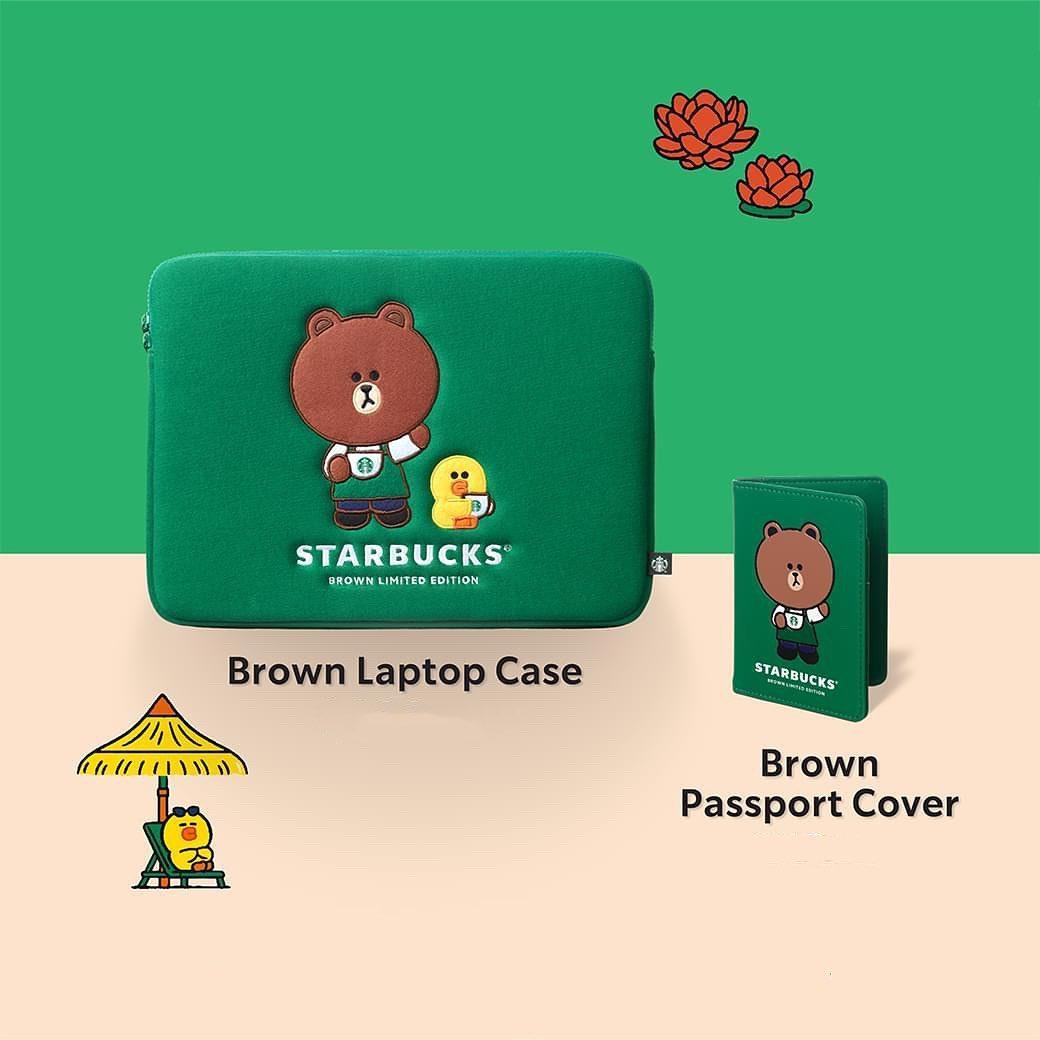 Túi Chống Sốc Starbucks Line Friends Green Laptop Pouch - Kallos Vietnam