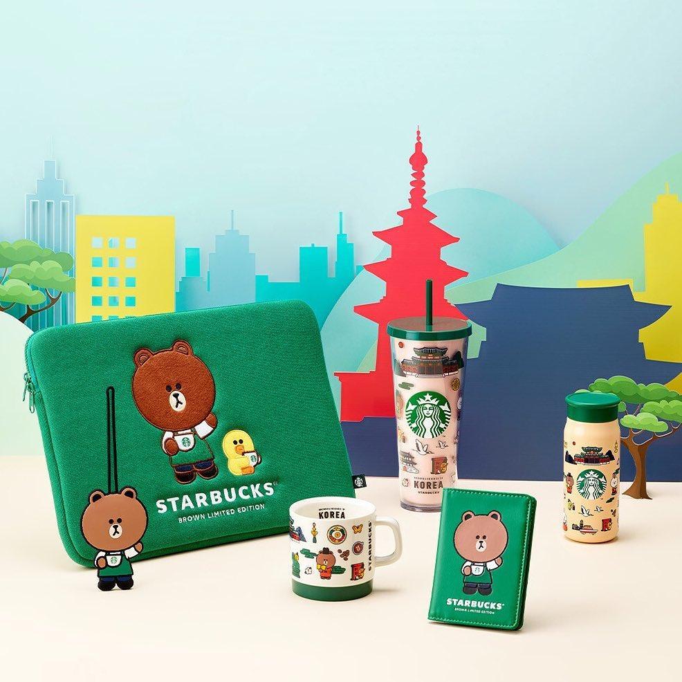 Túi Chống Sốc Starbucks Line Friends Green Laptop Pouch - Kallos Vietnam