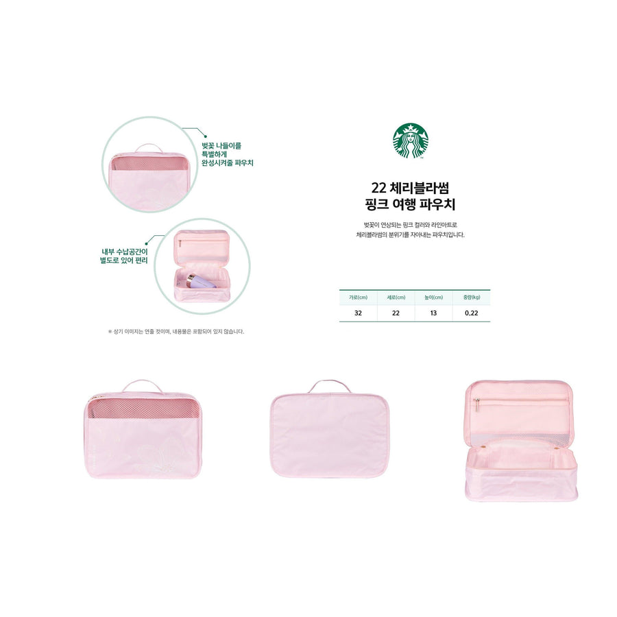 Túi Starbucks 22 Cherry Blossom Pink Travel Pouch - Kallos Vietnam