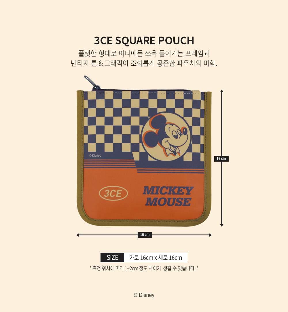 Túi Trang Điểm 3CE Disney Mickey Mouse Square Pouch - Kallos Vietnam